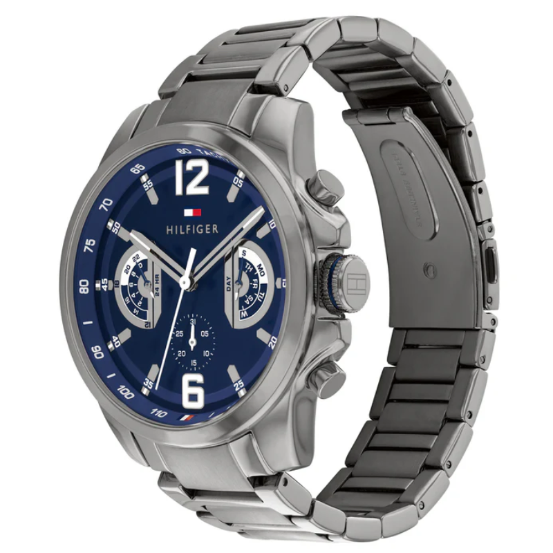 Tommy Hilfiger Grey Steel Navy Dial Multi-function Men's Watch